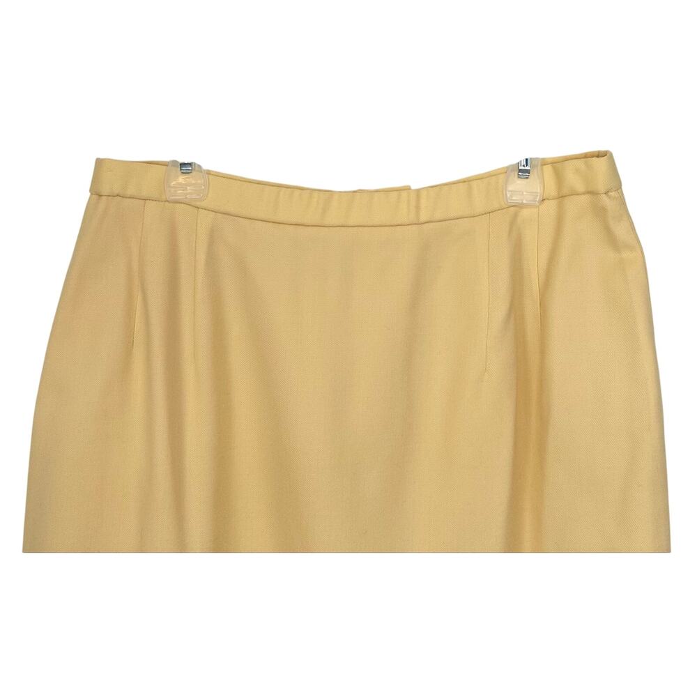 Pendleton Vintage Pure Virgin Wool Pencil Skirt Yellow Size 16 - Picture 3 of 7